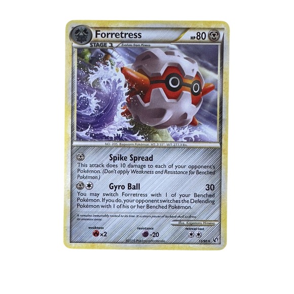 Forretress Pokemon Card 2010 HGSS Holo Rare Nintendo Collectible TCG MP/LP - Picture 1 of 2